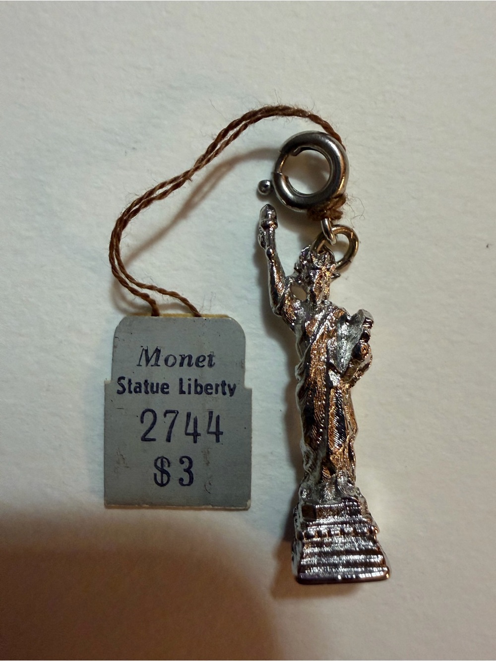 Monet Silver and Gold Statue of Liberty Charm